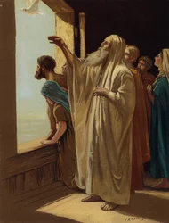 Noah sendet die Taube aus